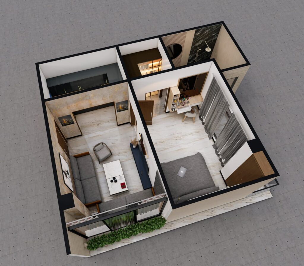 Interior common area of Manal Arcade commercial project Islamabad