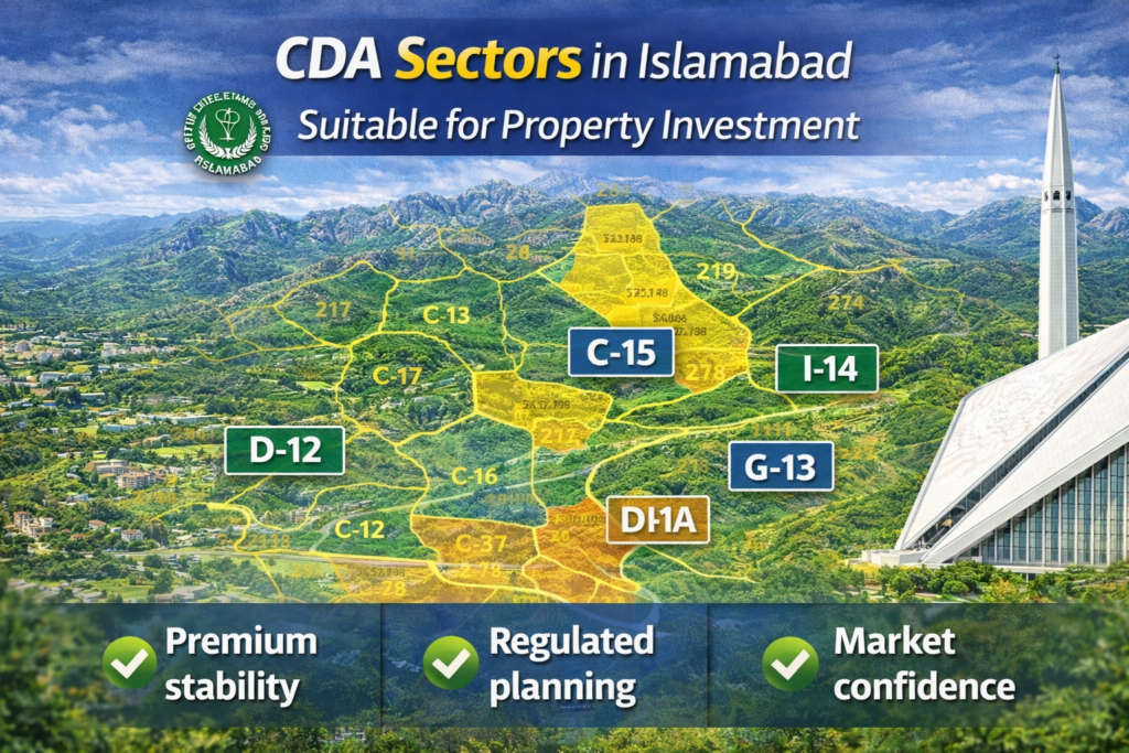 CDA sectors in Islamabad suitable for property investment
