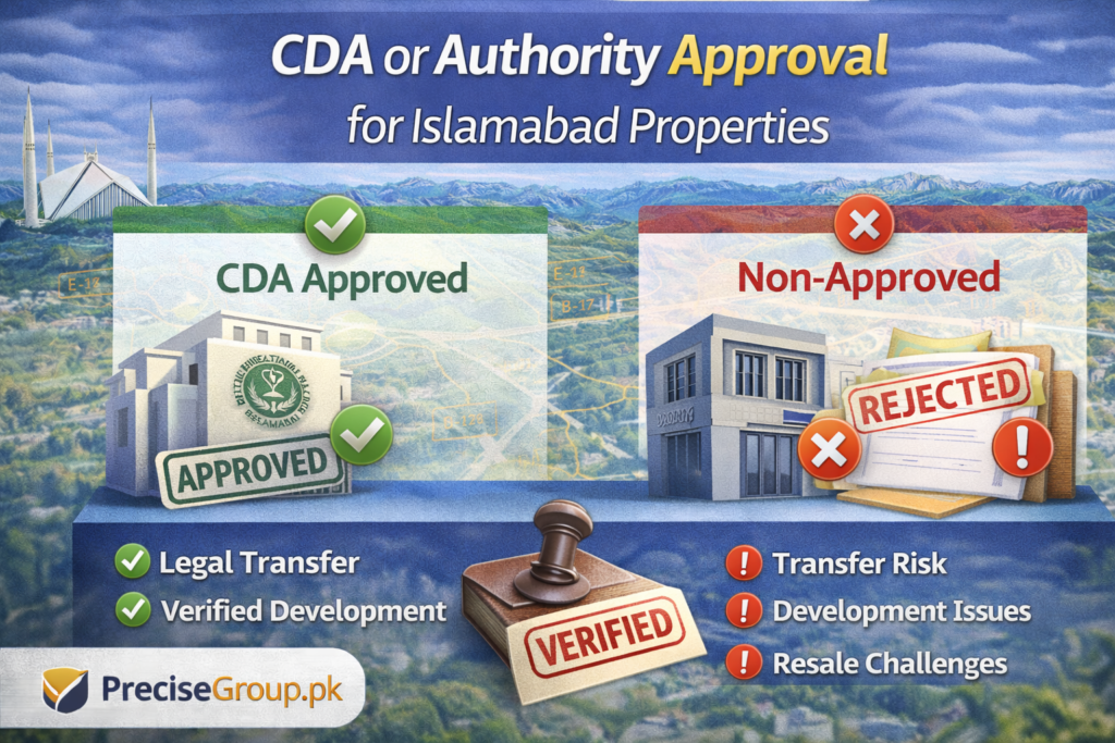 CDA approval and authority verification for Islamabad properties