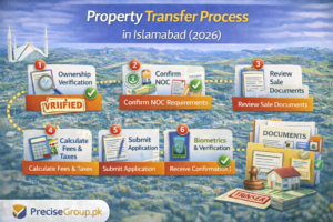Property transfer process in Islamabad with steps and documents (2026)